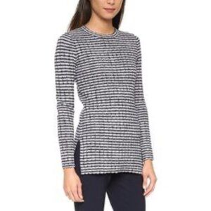 Theory Belira Melange Ribbed Knit Wool Tunic Sweater Petite Womens Sz 0